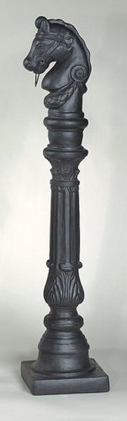 Horse hitching post sculptural ornament statue